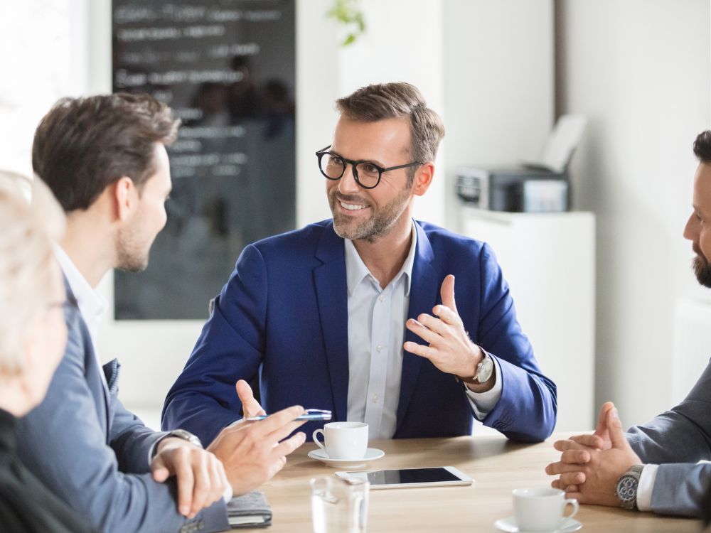 Group of corporate professionals in a meeting